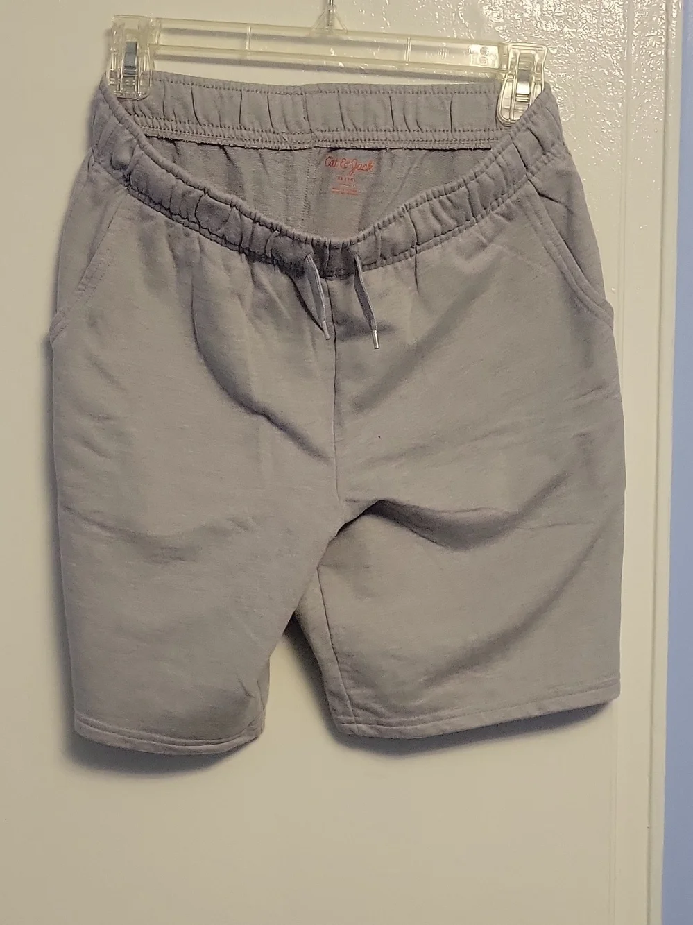 Men's Light Gray Drawstring Casual Shorts